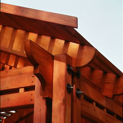 Redwood timbers, beams and rafters
