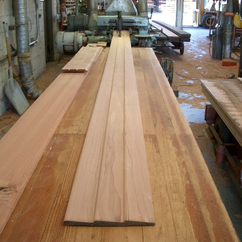 Standard and custom siding patterns milled at Redwood Lumber & Supply Company